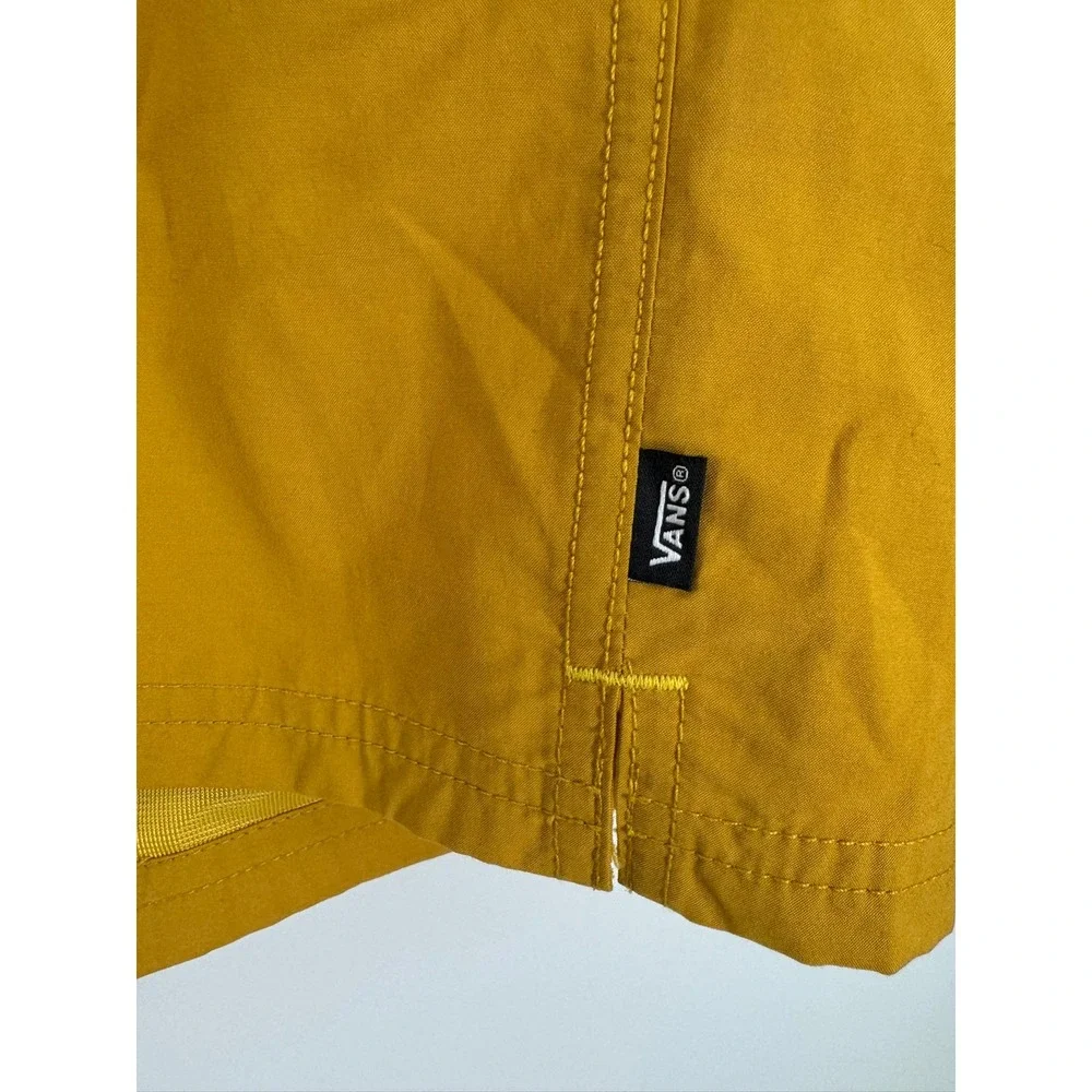 Vans Mens Primary Solid Elastic Boardshorts Yellow Relaxed Fit Size Large NWT